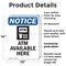 Signmission Atm Available Here, 10 in W x Rectangle, Plastic OS-2PACK-NS-P-1014-V-10180 - alternate 3